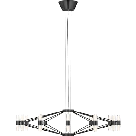 Visual Comfort Lassell 37" Wide LED Abstract Ring Chandelier Dark Bronze