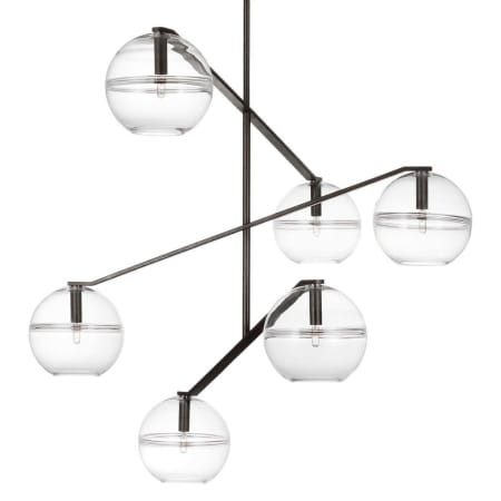 Visual Comfort Lowing 6 Light 49" Wide Chandelier Blackened Forged