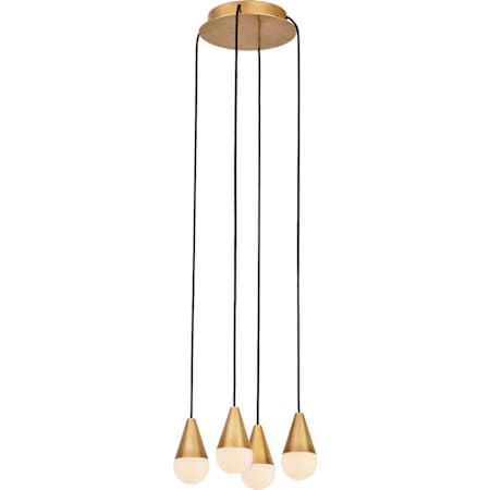 Visual Comfort Cupola 11" Wide Chandelier Hand Rubbed Antique Brass