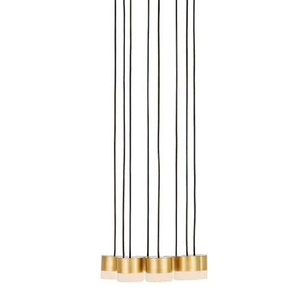 Visual Comfort Gable 11" Wide Chandelier Hand Rubbed Antique Brass