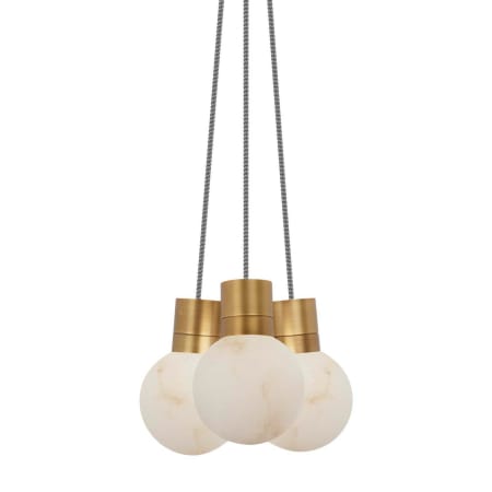 Visual Comfort Mina 9" Wide Chandelier Hand Rubbed Antique Brass