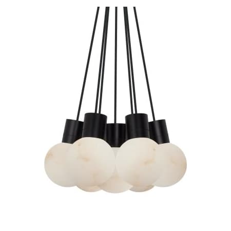 Visual Comfort Mina 14" Wide LED Multi Light Pendant Black