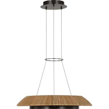 Visual Comfort Noa 28" Wide Ring Chandelier Bronze