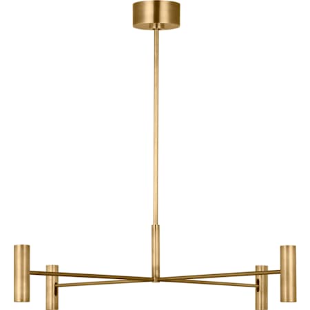 Visual Comfort Ponte 36" Wide Chandelier Hand Rubbed Antique Brass