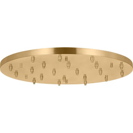 Visual Comfort Multiport 60" Wide 21 Light Multiport Pendant Canopy Hand Rubbed Antique Brass