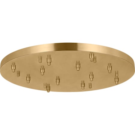 Visual Comfort Multiport 8" Wide 12 Light Multiport Pendant Canopy Hand Rubbed Antique Brass