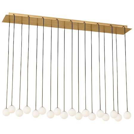 Visual Comfort Orbet 11" Wide LED Multi Light Pendant Hand Rubbed Antique Brass