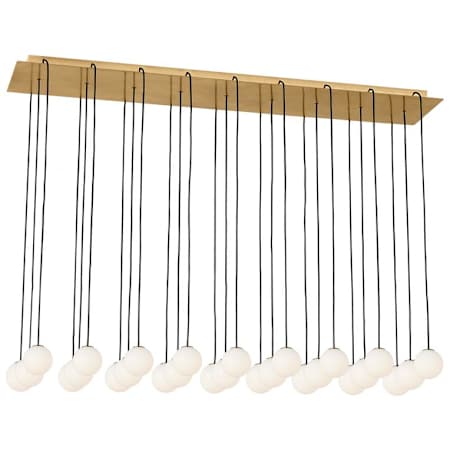 Visual Comfort Orbet 11" Wide LED Multi Light Pendant Hand Rubbed Antique Brass