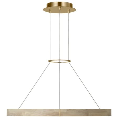 Visual Comfort Ashok 31" Wide LED Ring Chandelier Hand Rubbed Antique Brass