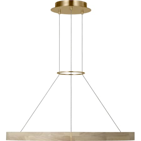 Visual Comfort Ashok 31" Wide LED Ring Chandelier Hand Rubbed Antique Brass