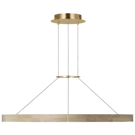 Visual Comfort Ashok 37" Wide LED Ring Chandelier Hand Rubbed Antique Brass