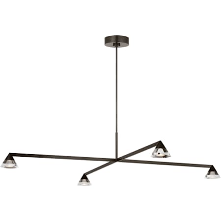 Visual Comfort Midrand 52" Wide LED Crystal Chandelier Bronze