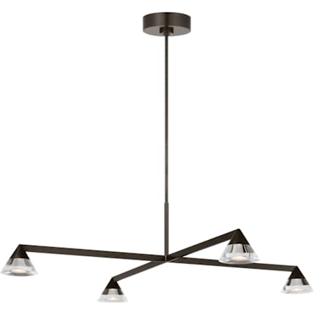 Visual Comfort Midrand 37" Wide LED Crystal Chandelier Bronze