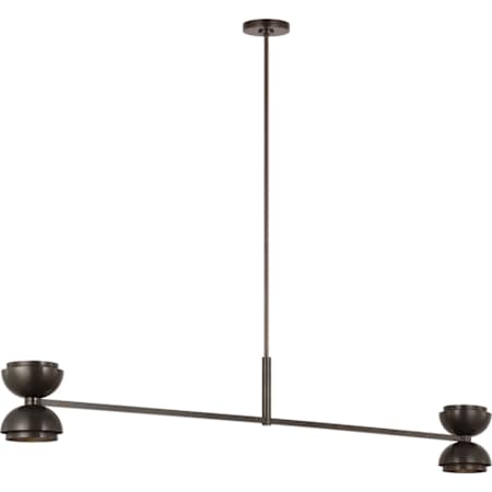Visual Comfort Shanti 60" Wide LED Linear Chandelier Dark Bronze