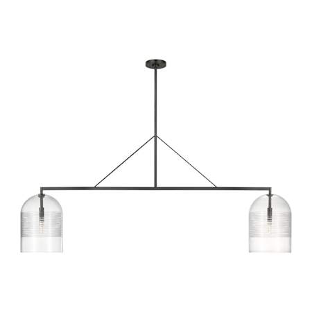 Visual Comfort Leano 2 Light 10" Wide Chandelier Bronze
