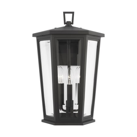 Visual Comfort Witley 3 Light 19" Tall Outdoor Wall Sconce Textured Black