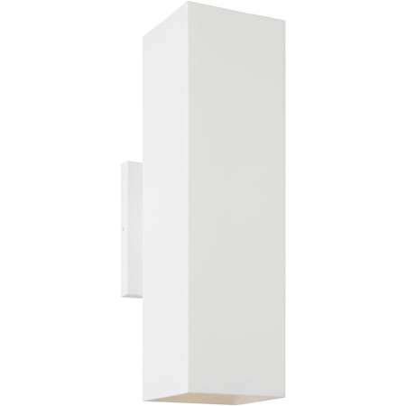 Visual Comfort Pohl 2 Light 19" Tall Outdoor Wall Sconce with Durable StoneStrong Shade Outdoor Textured White