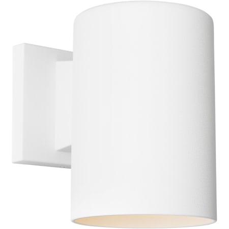 Visual Comfort Outdoor Cylinders 7" Tall Outdoor Wall Sconce with Durable StoneStrong Shade Outdoor Textured White