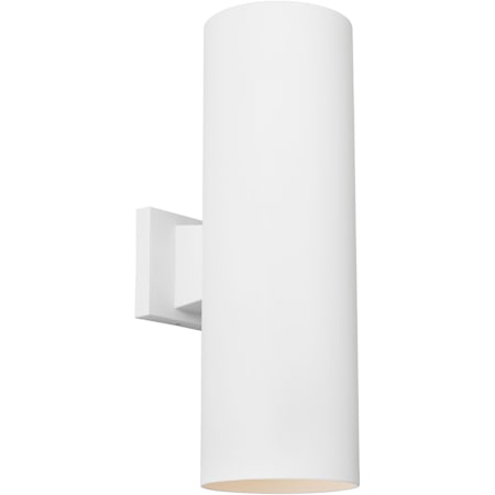 Visual Comfort Outdoor Cylinders 2 Light 18" Tall Outdoor Wall Sconce with Durable StoneStrong Shade Outdoor Textured White