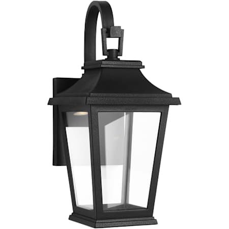 Visual Comfort Warren 14" Tall LED Outdoor Wall Sconce with Clear Glass Panels Textured Black