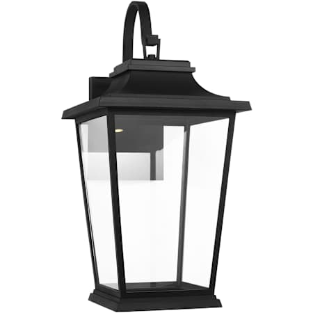 Visual Comfort Warren 33" Tall LED Outdoor Wall Sconce with Clear Glass Panels Textured Black
