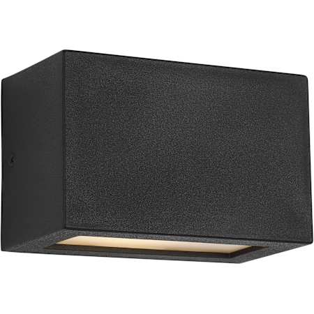 Visual Comfort Kukei 4" Tall LED Outdoor Wall Sconce with Etched Glass Panel Textured Black