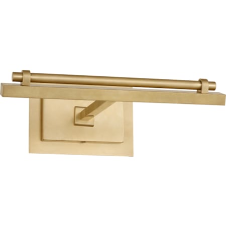 Visual Comfort Kal 3" Tall LED Wall Sconce with Shade Natural Brass