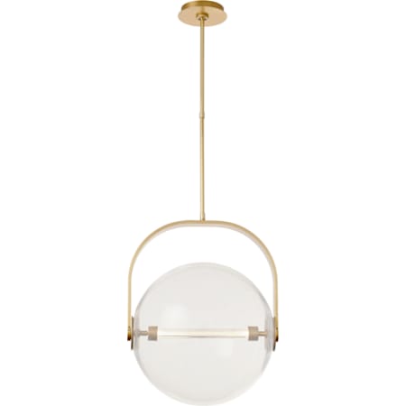 Visual Comfort Fues 18" Wide LED Suspension Pendant Clear / Natural Brass