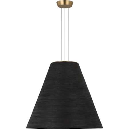 Visual Comfort Karam 21" Wide LED Pendant Natural Brass / Black
