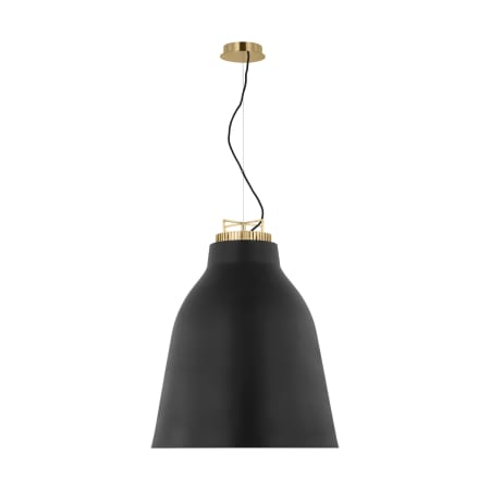 Visual Comfort Forge 26" Wide LED Suspension Pendant with Shade Natural Brass