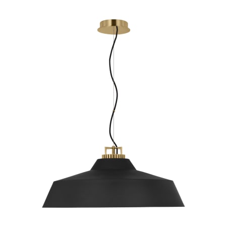 Visual Comfort Forge 28" Wide LED Chandelier with Shade Natural Brass