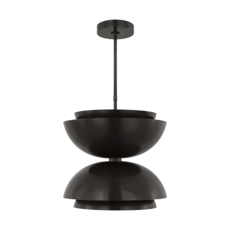 Visual Comfort Shanti 21" Wide LED Pendant with Shade Dark Bronze