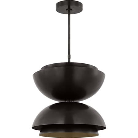 Visual Comfort Shanti 21" Wide LED Pendant with Shade Dark Bronze