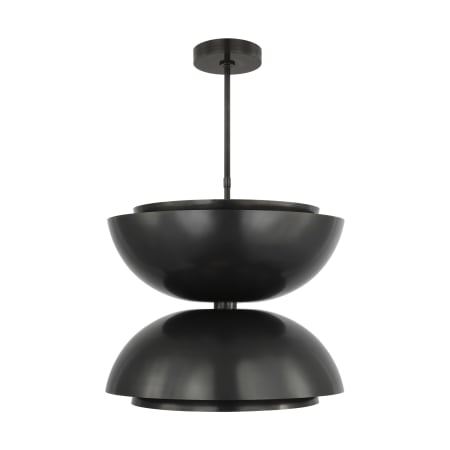Visual Comfort Shanti 26" Wide LED Pendant with Shade Dark Bronze