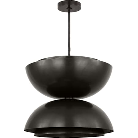Visual Comfort Shanti 26" Wide LED Pendant with Shade Dark Bronze