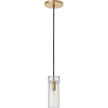 Visual Comfort Horizon 4" Wide Mini Pendant Natural Brass
