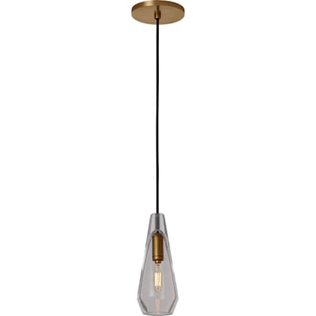 Visual Comfort Lustra 4" Wide Mini Pendant Natural Brass