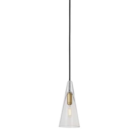 Visual Comfort Selina 5" Wide Mini Pendant Natural Brass
