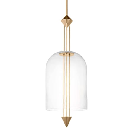 Visual Comfort Cathedral 10" Wide LED Mini Pendant Natural Brass