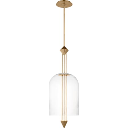 Visual Comfort Cathedral 10" Wide LED Mini Pendant Natural Brass