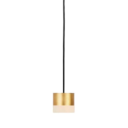 Visual Comfort Gable 3" Wide Mini Pendant Hand Rubbed Antique Brass