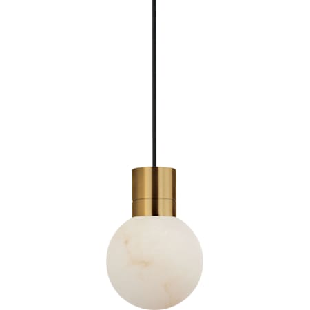 Visual Comfort Mina 5" Wide Mini Pendant Hand Rubbed Antique Brass