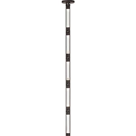 Visual Comfort Catena 5 Light LED Crystal Pendant with 277V Remote Driver - 2700K Bronze