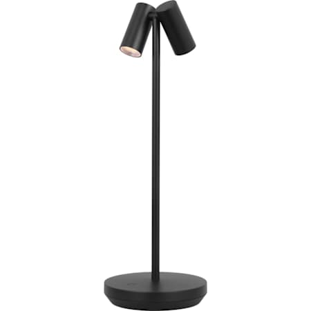 Visual Comfort Doppia 15" Tall LED Accent Table Lamp Black