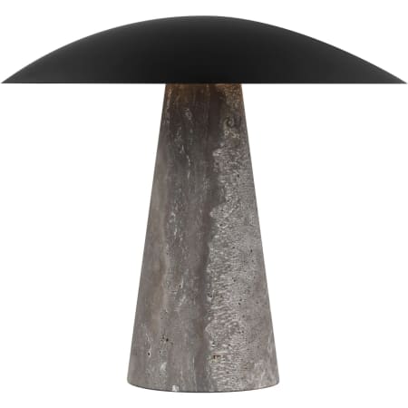 Visual Comfort Aegis 17" Tall LED Accent Table Lamp Dark Bronze / Dark Travertine