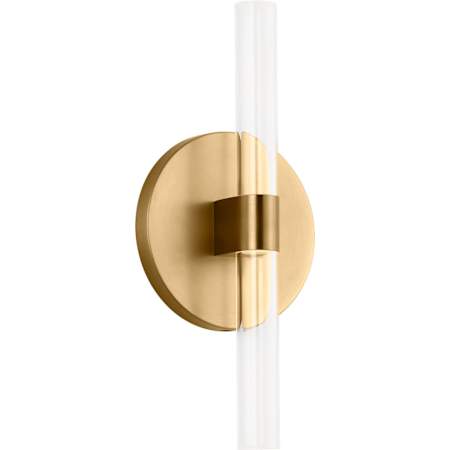 Visual Comfort Silas 10" Tall LED Wall Sconce Burnished Brass