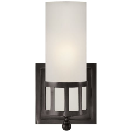 Visual Comfort Openwork 9" High Wall Sconce with Frosted Glass Shade Bronze