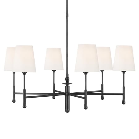 Visual Comfort Capri 6 Light 34" Wide Chandelier Aged Iron