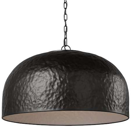 Visual Comfort Buckner 28" Wide Pendant with Hammered Steel Shade Aged Iron