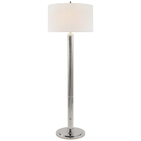 Visual Comfort Longacre 2 Light 65" Tall Torchiere Floor Lamp Polished Nickel